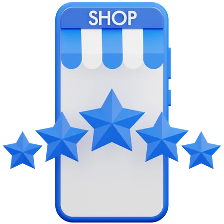 Mobile Shop Rating 3D Icon