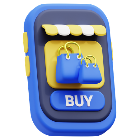 Mobile Shoping  3D Icon
