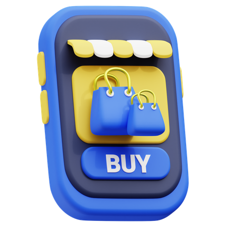 Mobile Shoping  3D Icon