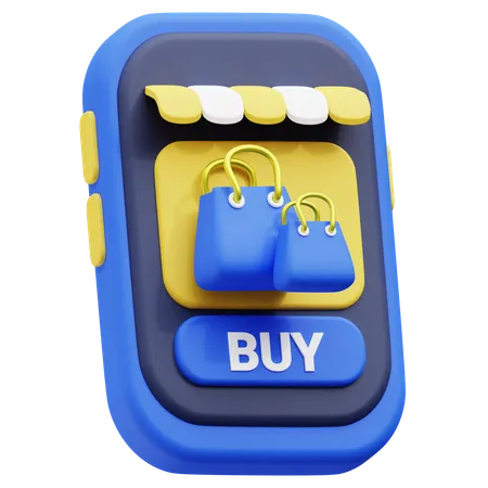 Mobile Shoping  3D Icon