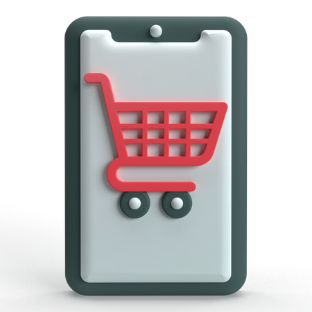 Mobiles Einkaufen  3D Icon