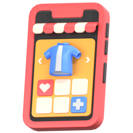 Mobile Shopping  3D Icon
