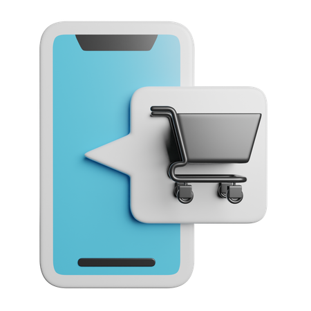 Mobile Shopping  3D Icon