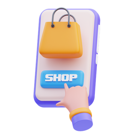 Mobile Shopping  3D Icon