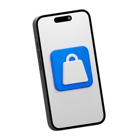 Mobile Shopping  3D Icon