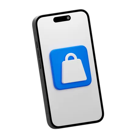 Mobile Shopping  3D Icon