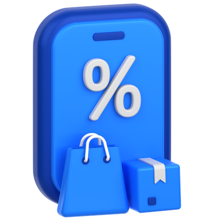 Mobile Shopping  3D Icon