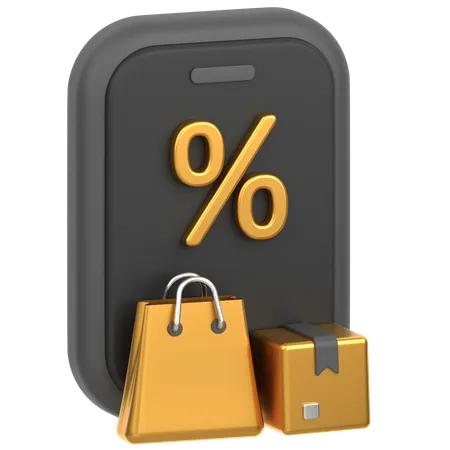 Mobile Shopping  3D Icon