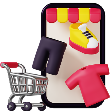 Mobile Shopping  3D Icon