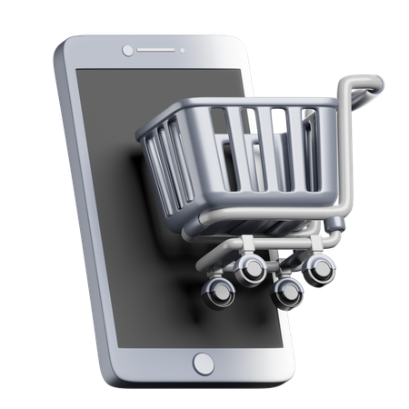 Mobile Shopping  3D Icon