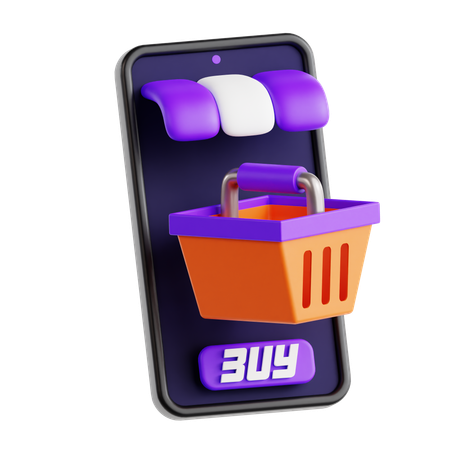 Mobile Shopping  3D Icon