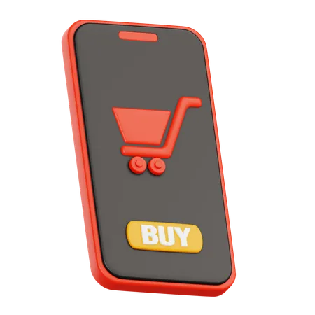 Mobile Shopping  3D Icon