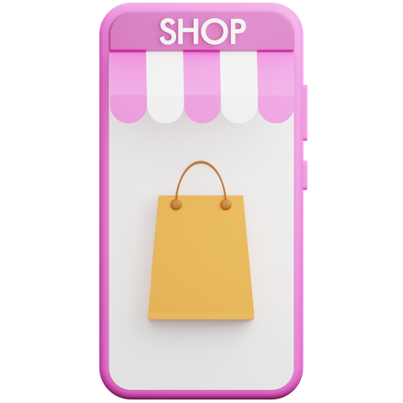 Mobile Shopping  3D Icon