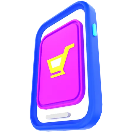 Mobile shopping  3D Icon