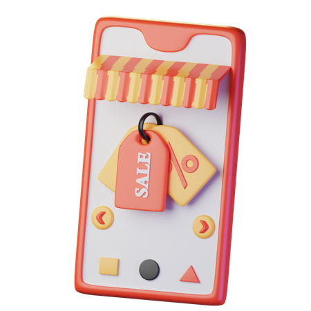 Mobile Shopping  3D Icon