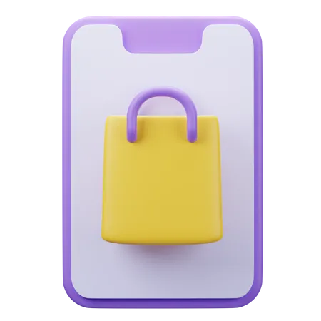 Mobile Shopping  3D Icon