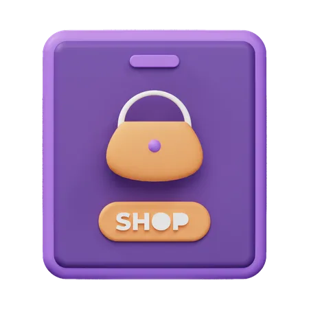 Mobile Shopping  3D Icon