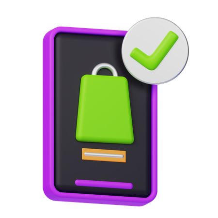 Mobile Shopping  3D Icon