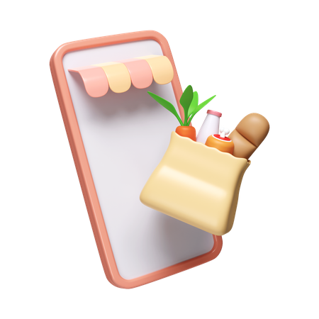 Mobile Shopping  3D Icon