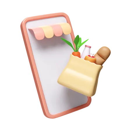 Mobile Shopping  3D Icon