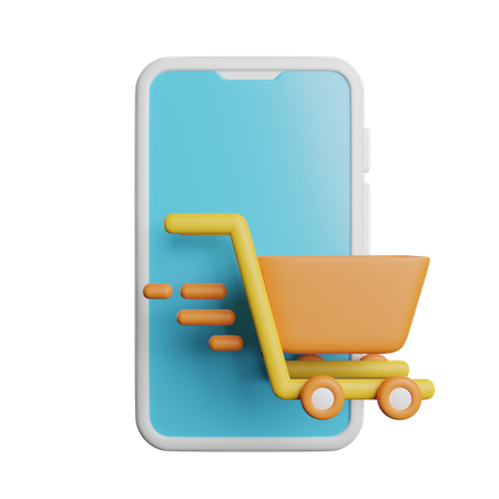 Mobile Shopping  3D Icon