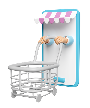 Mobile Shopping  3D Icon