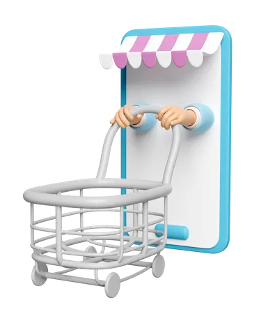 Mobile Shopping  3D Icon