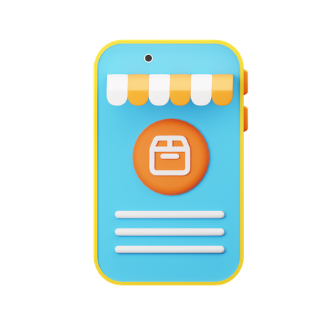 Mobile Shopping  3D Icon