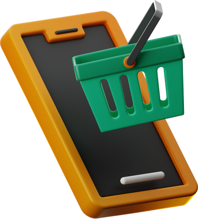 Mobile Shopping  3D Icon