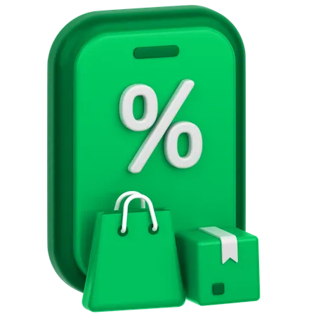 Mobile Shopping  3D Icon