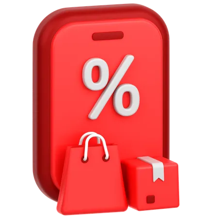 Mobile Shopping  3D Icon