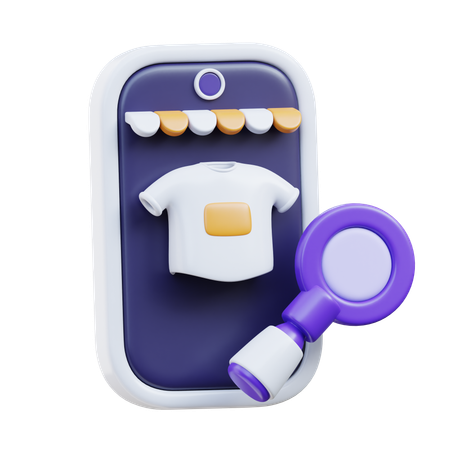 Mobile shopping  3D Icon