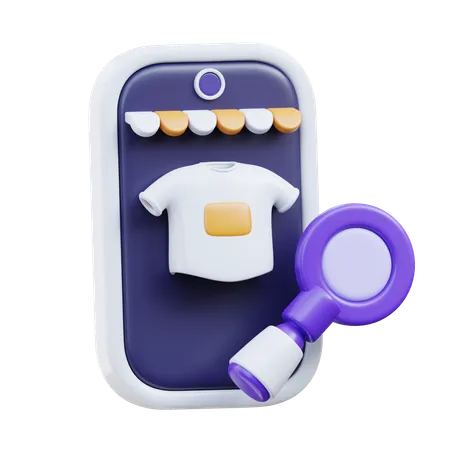 Mobile shopping  3D Icon