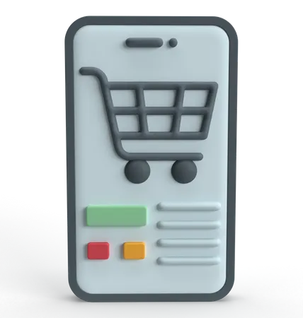 Mobile Shopping  3D Icon