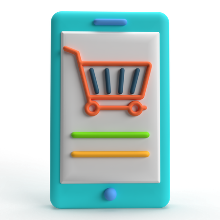 Mobile Shopping  3D Icon