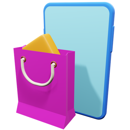 Mobile Shopping  3D Icon