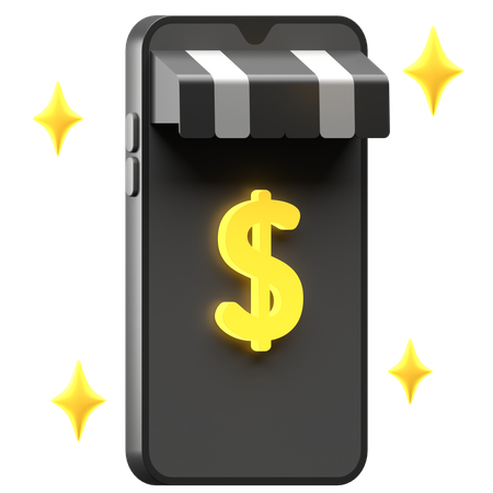 Mobile Shopping  3D Icon