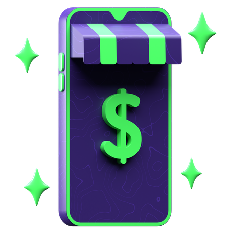 Mobile Shopping  3D Icon