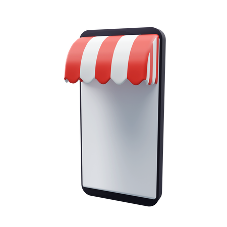 Mobile Shopping  3D Illustration