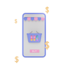 mobile shopping cart emoji 3d