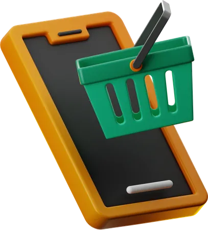 Mobile Shopping 3D Icon