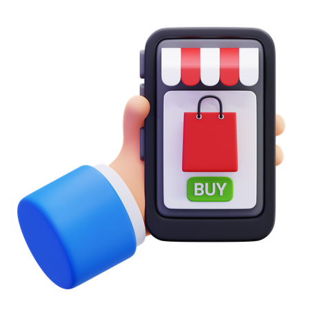 Mobile Shopping-App  3D Icon