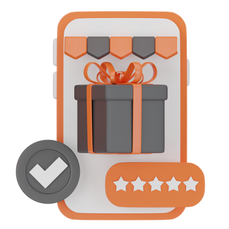 Mobile Shopping Product Review  3D Icon