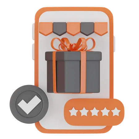 Mobile Shopping Product Review  3D Icon