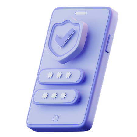 Mobile Sicherheit  3D Icon