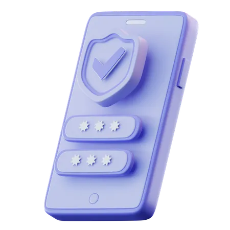 Mobile Sicherheit  3D Icon