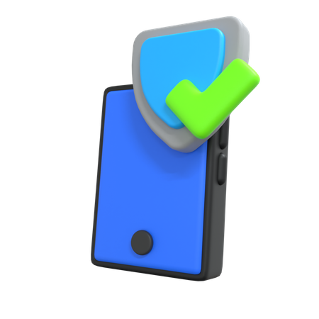 Mobile Sicherheit  3D Icon