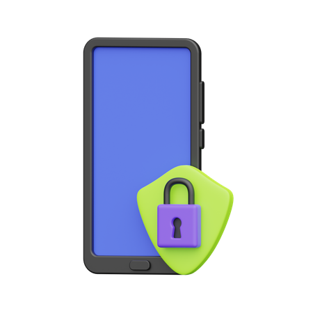 Mobile Sicherheit  3D Icon