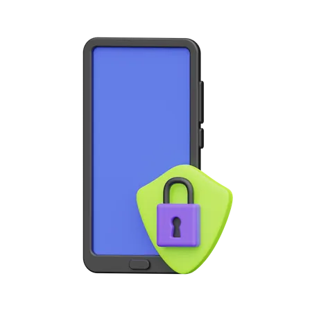 Mobile Sicherheit  3D Icon