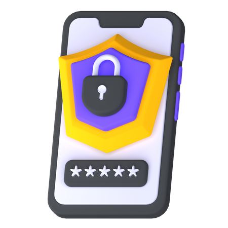 Mobile Sicherheit  3D Icon